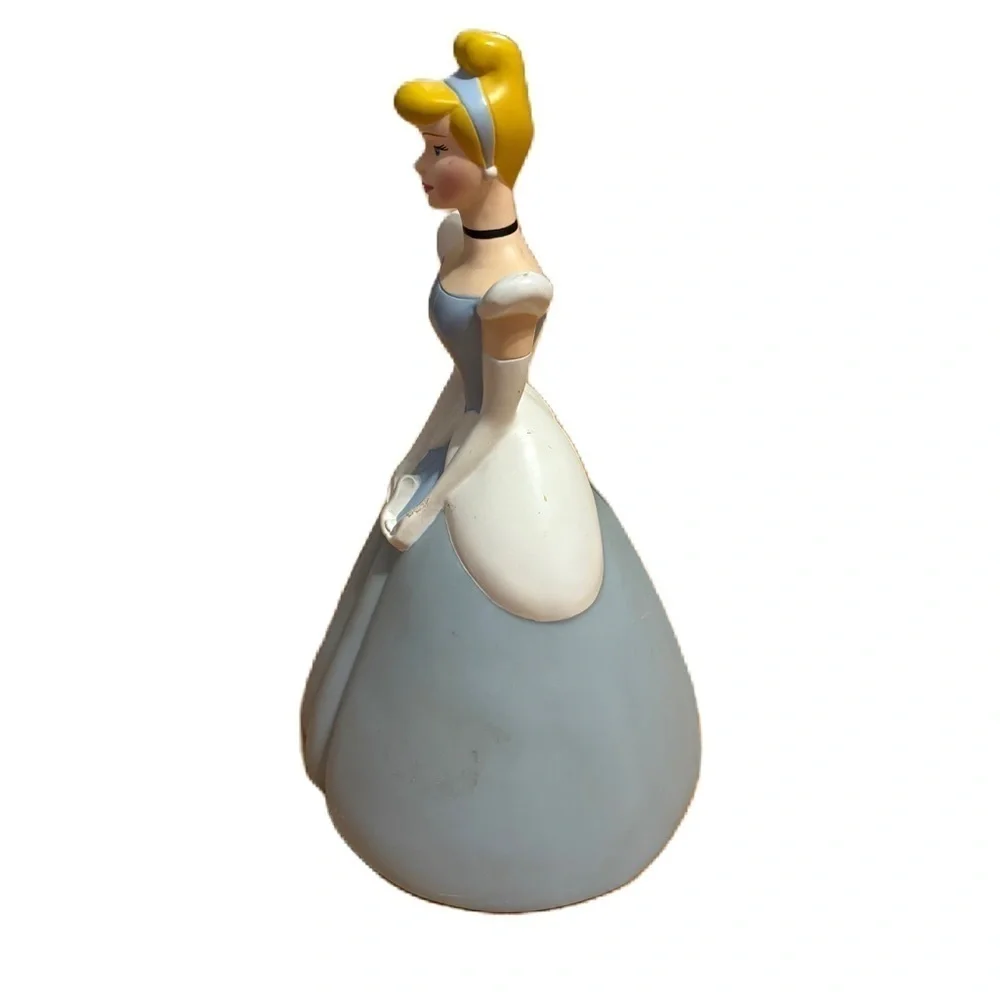 Vintage Disney Cinderella Coin Savings Bank Plastic Figurine 10